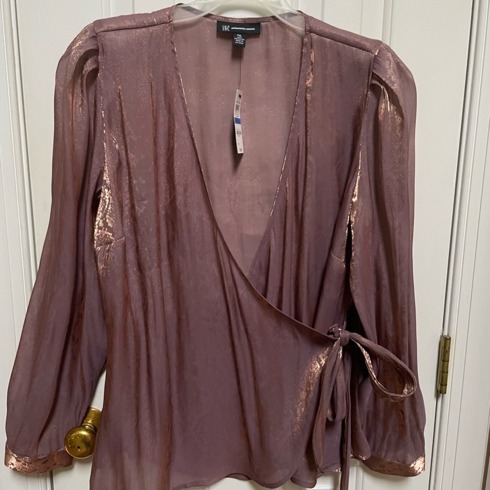 Metallic mauve blouse